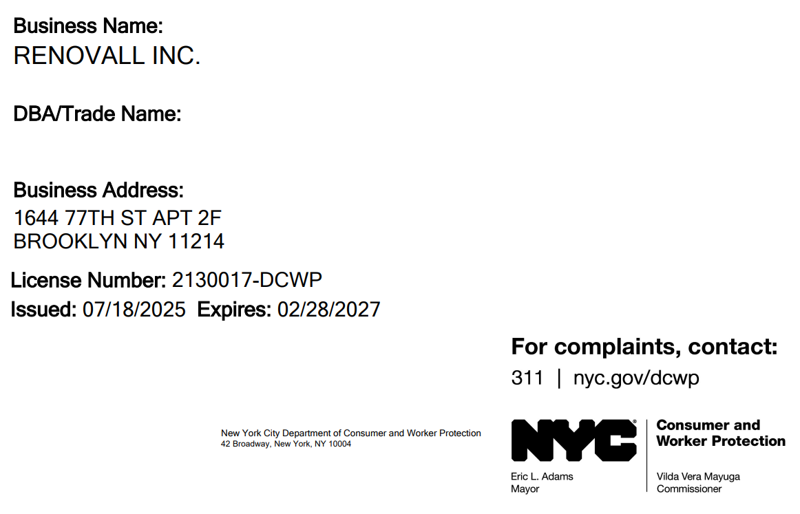 Home Improvement Contractor License