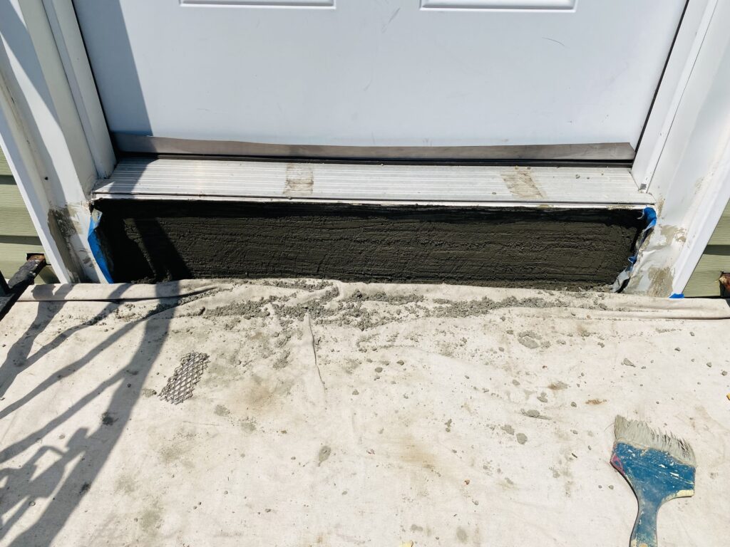 Masonry Work on Door Step